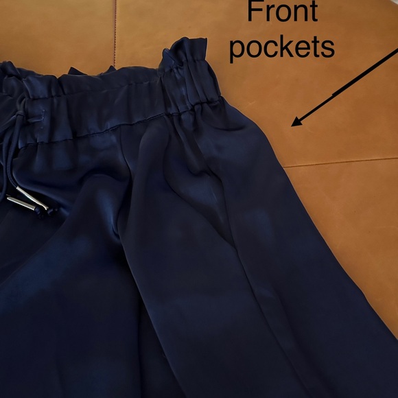 Wide Leg Pant, Satin deep Navy Size M, ONA by Yoon Chung - Picture 3 of 7